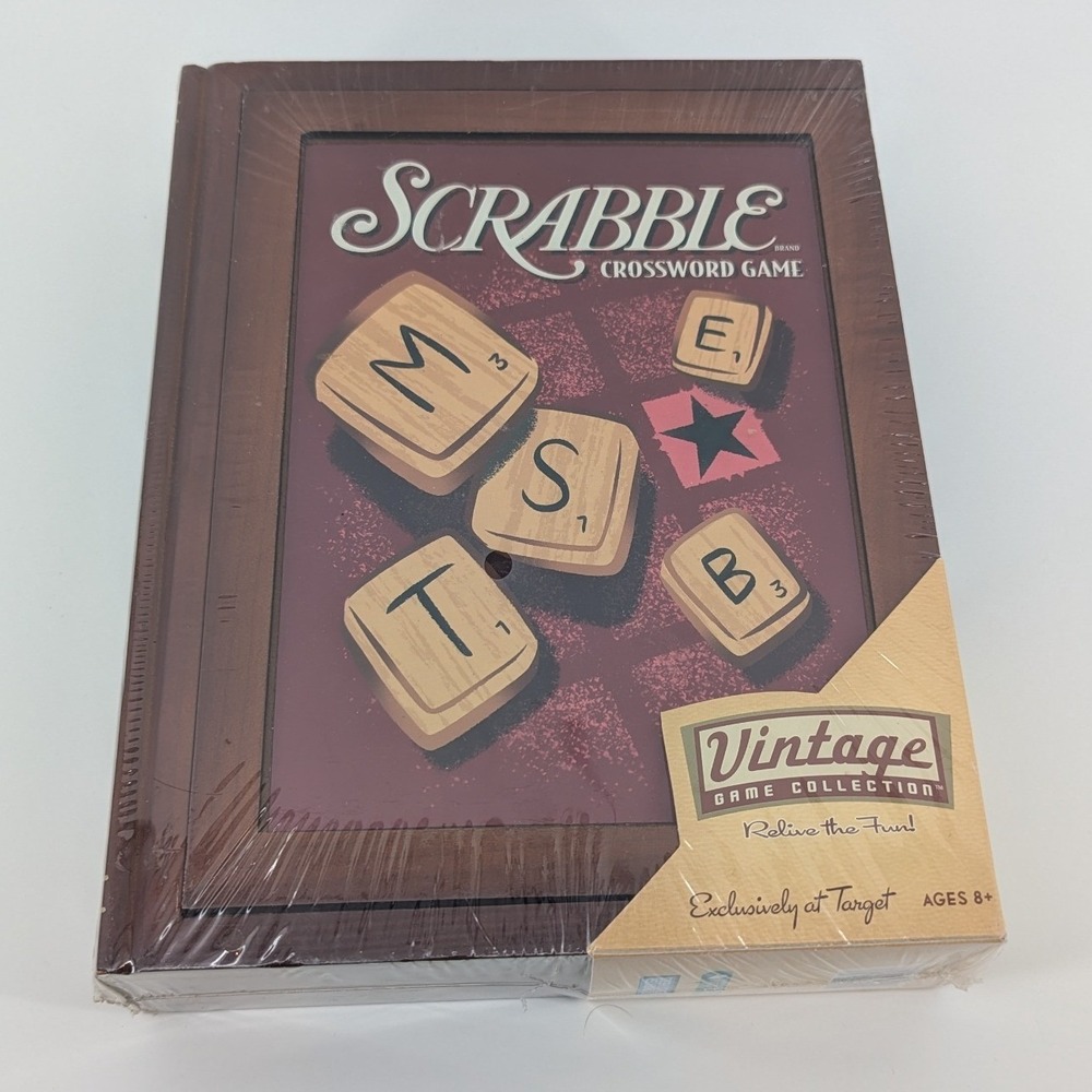 Scrabble Vintage Game Collection Wooden Book Box Target Exclusive New Sealed